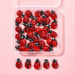 2 Strands Ladybug Handmade Lampwork Beads Strands&nbsp;LAMP-FS0001-53A