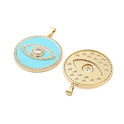 Rack Plating Brass Clear Cubic Zirconia Pendants&nbsp;KK-S381-16G