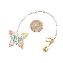 3Pcs Butterfly Acrylic & Alloy Musical Note Guitar Charm Bookmark&nbsp;AJEW-JK00381