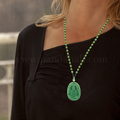 4Pcs 4 Styles Glass Pendant Necklaces&nbsp;NJEW-OC0001-04A