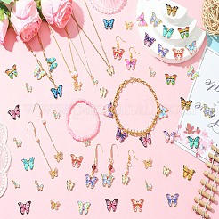 5Pcs Brass with Cubic Zirconia Enamel Charms&nbsp;KK-SZ0003-41