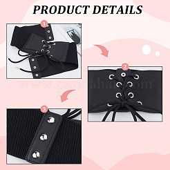 1Pc Imitation Leather Stretch Knot Waist Belts for Women&nbsp;AJEW-CL0002-91B