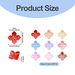 50Pcs Dyed & Heated Glass Bead Caps&nbsp;GLAA-TADJ0001-15