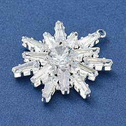 Brass Rhinestone Pendants&nbsp;KK-I715-25S-01