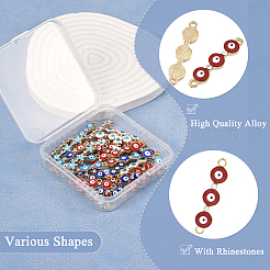 50Pcs 25 Styles Alloy Enamel Connector Charms&nbsp;FIND-TA0003-23