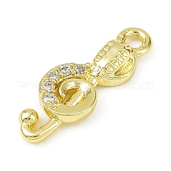 Brass Micro Pave Clear Cubic Zirconia Pendants&nbsp;LS-KK-L238-23G