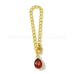 Alloy with Faceted Glass Rhinestone Cup Pendant Decorations&nbsp;HJEW-JM01788