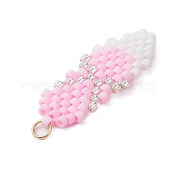 Ballet Shoes Glass Seed Beads Beaded Pendants&nbsp;PALLOY-CJ00134
