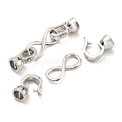 Rack Plating Eco-Friendly Brass Fold Over Clasps&nbsp;KK-F856-04A-P