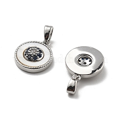 Brass Micro Pave Cubic Zirconia Charms&nbsp;KK-B129-16P