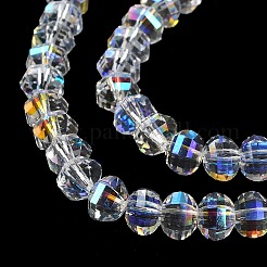 Transparent Electroplate Glass Beads Strands&nbsp;GLAA-Q099-H01-09