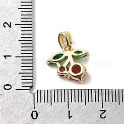 Brass Micro Pave Cubic Zirconia Pendants&nbsp;KK-H089-14G