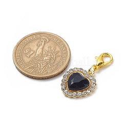 Alloy Rhinestone Heart Pendant Decorations&nbsp;HJEW-JM00808