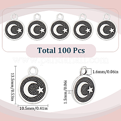 100Pcs Tibetan Style Alloy Charms&nbsp;TIBEP-SC0002-74