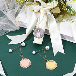 3Pcs Flat Round Pendants Alloy Brooches&nbsp;JEWB-FH00009