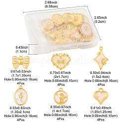 24Pcs 6 Styles Alloy Enamel Pendants&nbsp;ENAM-FS0002-65G