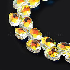 Electroplate Triangle Glass Beads Strands&nbsp;EGLA-A036-11A-AB01