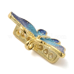 Rack Plating Brass Enamel Slide Charms&nbsp;KK-P276-35G