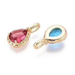 Brass & Cubic Zirconia Pendants&nbsp;KK-T073-33G