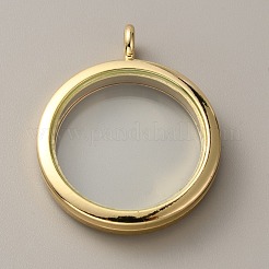 Alloy Crystal Rhinestone Locket Pendants&nbsp;FIND-WH0061-78G