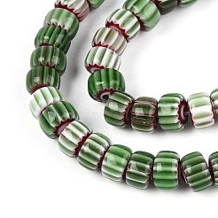 Handmade Millefiori Glass Beads Strands&nbsp;LAMP-T021-27A-05
