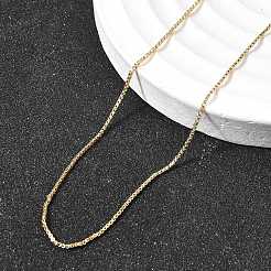 0.8MM Brass Box Chain Necklaces&nbsp;NJEW-G341-02G
