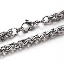 Tarnish Resistant 304 Stainless Steel Wheat Chain Jewelry Sets For Men&nbsp;SJEW-O032-04P