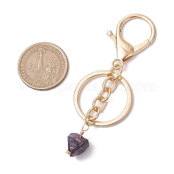 Rough Raw Natural Amethyst Nuggets Keychains&nbsp;KEYC-JKC01063