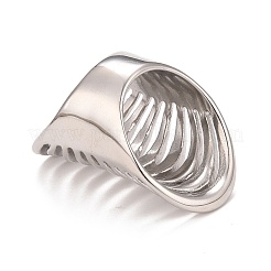 Non-Tarnish 304 Stainless Steel Chunky Hollow Ring for Women&nbsp;RJEW-B040-12B-P