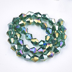 Electroplate Glass Beads Strands&nbsp;X-EGLA-Q118-6mm-B15