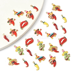 30Pcs 9 Styles Alloy Enamel Pendants&nbsp;FIND-FS0004-26
