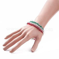 Glass Beaded Multi-strand Bracelet&nbsp;BJEW-TA00102