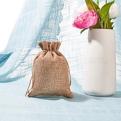 Burlap Packing Pouches Drawstring Bags&nbsp;ABAG-BC0001-07B-14x10