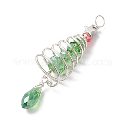 Christmas Theme Copper Wired Glass Big Pendants&nbsp;PALLOY-JF02857-01