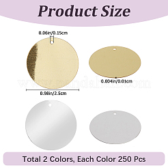 500Pcs 2 Colors Plastic Paillette/Sequins Pendants&nbsp;AJEW-GF0014-28A