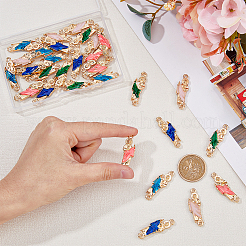 30Pcs 5 Colors Religion Zinc Alloy Enamel Connector Charms&nbsp;ENAM-FH0001-76