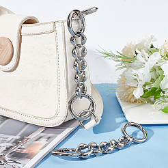 Alloy Bag Curb Chains&nbsp;FIND-WH0137-31P