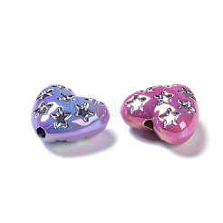 UV Plating Iridescent Acrylic Beads&nbsp;X-OACR-B021-06