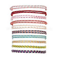 Bohemian Style Adjustable Macrame Cotton Cord Braided Anklets for Women&nbsp;AJEW-AN00817