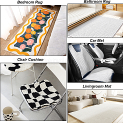 Plum Blossom Pattern Non-woven Polyester Anti-Skid Fabrics&nbsp;DIY-WH0453-90A