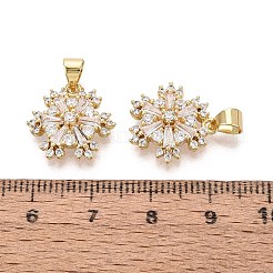 Brass Micro Pave Cubic Zirconia Pendants&nbsp;KK-N287-39G