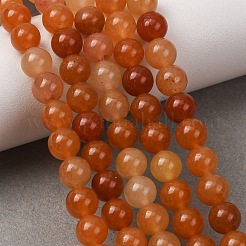 Natural Red Aventurine Bead Strands&nbsp;G-P257-02-6mm