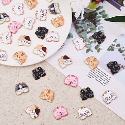 35 Pieces Cat Enamel Charm Pendant Alloy Enamel Animal Charm Mixed Color for Jewelry Necklace Bracelet Earring Making Crafts&nbsp;JX249A