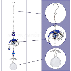 2Pcs Butterfly and Eye Turkish Blue Evil Eye Pendant Decoration&nbsp;HJEW-BC0001-17