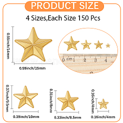 600Pcs 4 Styles Alloy & Brass Costume Accessories&nbsp;DIY-CY0002-24G