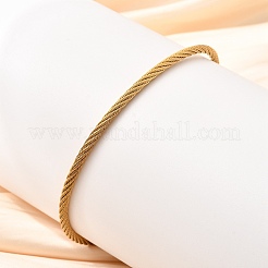 304 Stainless Steel Bangles for Women Men&nbsp;BJEW-Z131-01G