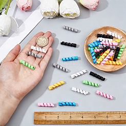 35Pcs 7 Colors TPR Spiral Cable Protectors&nbsp;AJEW-CP0012-15