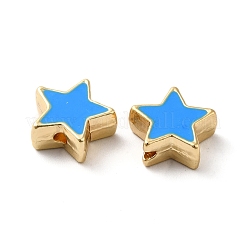 Rack Plating Alloy Enamel Beads&nbsp;ENAM-F146-19G-03
