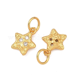 Brass Micro Pave Clear Cubic Zirconia Charms&nbsp;KK-F941-31C-G