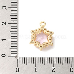 Brass with Cubic Zirconia Pendants&nbsp;KK-G499-15G-01
